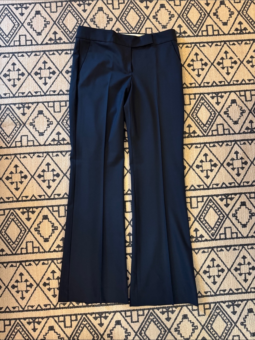 Theory Navy Boot-Cut Dress Pants